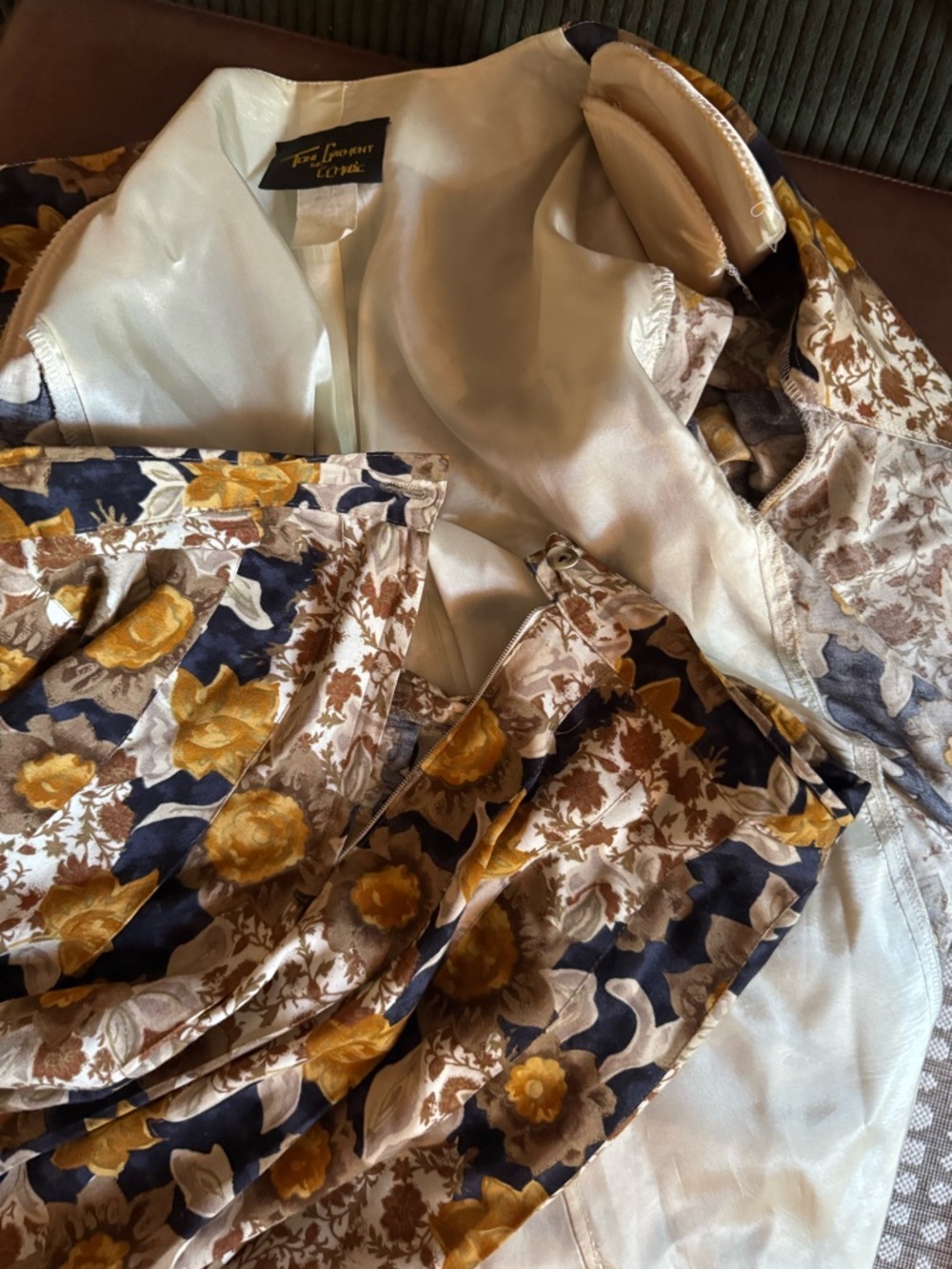 Vintage Floral 2-Piece Set Blazer & Skirt 70s 80s Boho Matching Set - Picture 6 of 10
